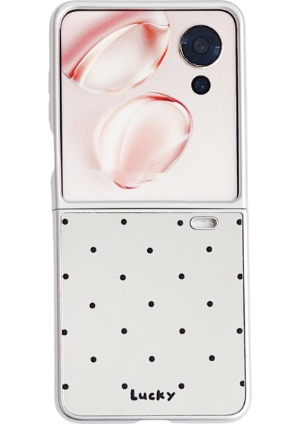 Honor Magic V Flip Için Ayna Polka Dot Pc Kılıfı (Yurt Dışından)