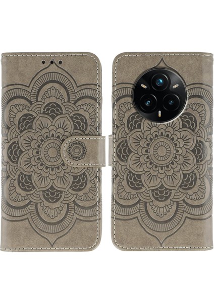 Realme 14 Pro+ Için Mandala Desenli Pu Kılıf (Yurt Dışından)