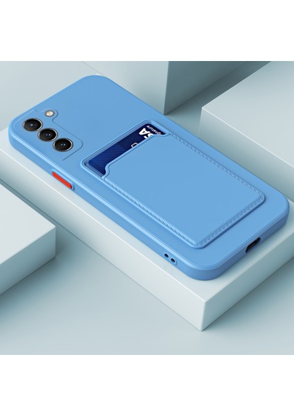 Samsung Galaxy S23+ 5g Için Cilt Fe Kart Tpu Kontrast Renk Düğmeli Telefon Kılıfı (Yurt Dışından)