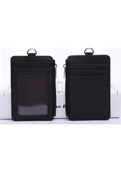 No.1 1 Adet Unisex Pu Deri Kart Tutucu Banka Iş Kimliği Kredi Kartı Tutucu Öğrenciler Otobüs Kartları Kapak Bozuk Para Cüzdanı Para Kesesi Cüzdan (Yurt Dışından)