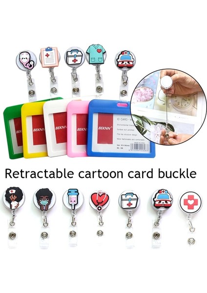 17 Geri Çekilebilir Tıbbi Işçi Yaka Kartı Makarası Kimlik Etiketi Tutucu Çalışma Kart Klibi Sevimli Ofis Malzemeleri Diş Hekimi Doktor Hemşire (Yurt Dışından) fırsatları
