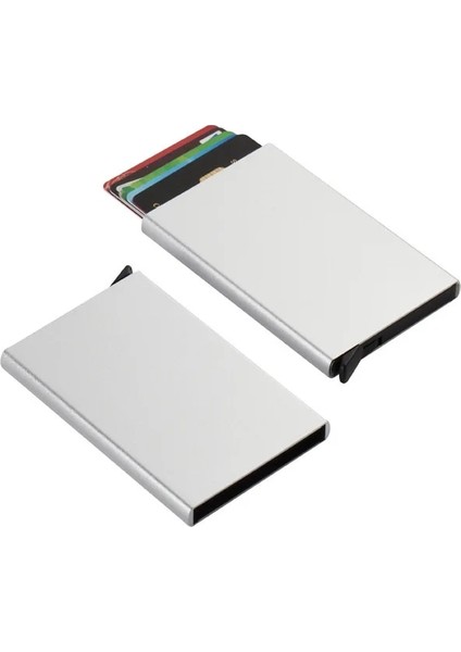 Kırmızı Yeni Anti-Hırsızlık Kimliği Alüminyum Cüzdan Kılıfı Kredi Kartı Tutucu Mini Rfid Cüzdan Otomatik Pop Up Banka Kartı Kılıfı (Yurt Dışından) fiyatları