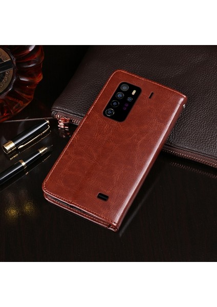 Ulefone Armor 11 5g Için Crazy Horse Texture Deri Kılıf (Yurt Dışından) modelleri