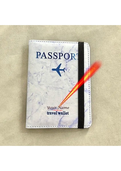 Mor Kazımayı Adı Seyahat Kişiselleştirilmiş Pasaport Kapağı Düzlem Basit Kadın Erkek Seyahat Cüzdanı Özel Isimler Düğün Pasaport Çantası Çiftler Hediye (Yurt Dışından)