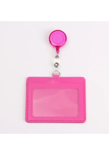 Gül Yatay 1 Adet Kadın Kredi Kimlik Kartı Rozeti Tutucu Geri Çekilebilir Makara Klip Dize Öğrenci Otobüsü Iş Çalışma Kartı Yaka Kartı Tutucular Çanta (Yurt Dışından)