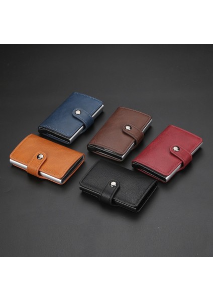 9129 Kırmızı Yeni Otomatik Cüzdan Alüminyum Alaşımlı Kart Kılıfı Anti-Mıknatıslığı Giderme Anti-Hırsızlık Rfid Alüminyum Banka Kredi Kartı (Yurt Dışından) indirimleri