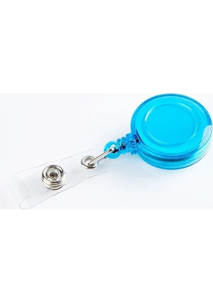 25 Plastik Mavi Kadın Kredi Kartı Tutucu Kılıf Abs Metal Geri Çekilebilir Rozet Makara Klip Ofis Alüminyum Alaşımlı Rozet Kimlik Iş Çalışma Kartı Kapak Çanta (Yurt Dışından)