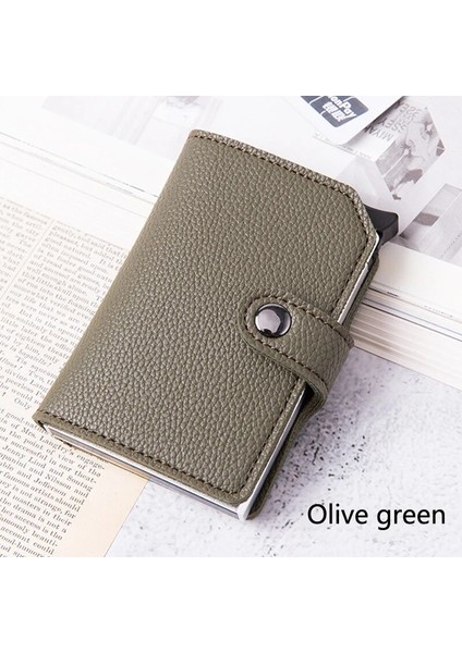 Gri 2020NEW Düğme Kredi Kartı Tutucu Rfid Engelleme Minimalist Cüzdan Pop-Up Güvenlik Kartı Kılıfı Ince Anti-Hırsızlık Kimlik Tutucu (Yurt Dışından) fiyatları