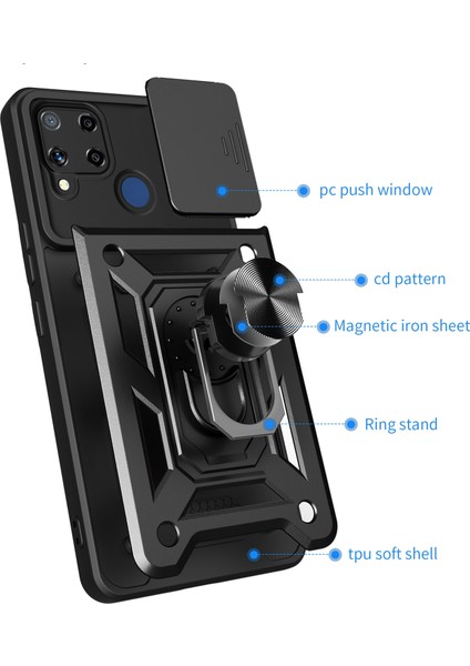 Realme C25 / C15 Için Kayar Kamera Tasarım Kılıfı (Yurt Dışından) modelleri