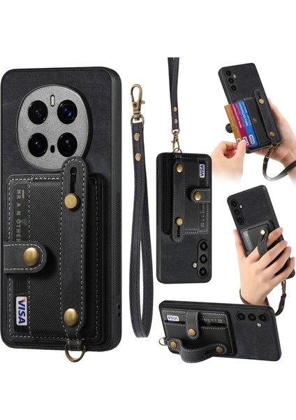 Honor Magic7 Pro Için Retro Kart Cüzdan Kılıfı (Yurt Dışından)