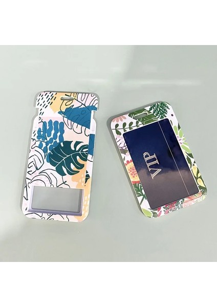 Elastik Ip No2 Iş Kimlik Yaka Kartı Kart Tutucu Kılıf Çanta Yeşil Bitki Kredi Kartı Kapağı Kordon Dize ile Öğrenci Otobüs Kartı Kılıfı (Yurt Dışından) fırsatları