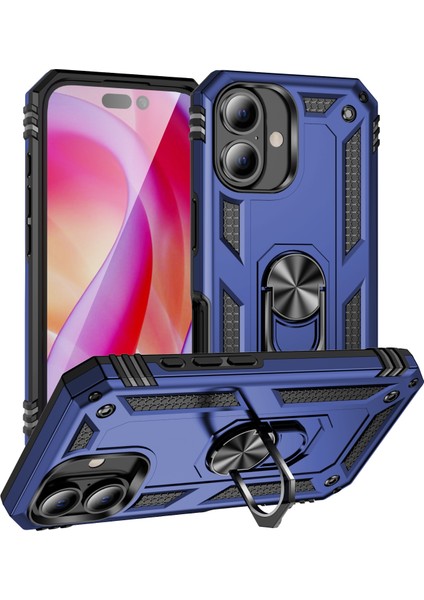 iPhone 16 Için Darbeye Dayanıklı Tpu + Pc Kılıfı (Yurt Dışından)