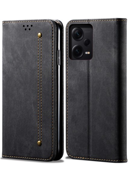 Xiaomi Redmi Note 12 Pro+ Çin Için Denim Doku Kılıfı (Yurt Dışından)