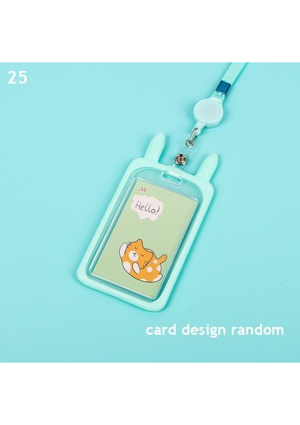 Dize A25 Sevimli Tavşan Kulak Plastik Kart Sahibinin Karikatür Kimlik Kartı Kol Okul Kırtasiye Öğrenci Otobüs Kartı Durumda Anahtarlık ile Noel Hediyesi (Yurt Dışından)