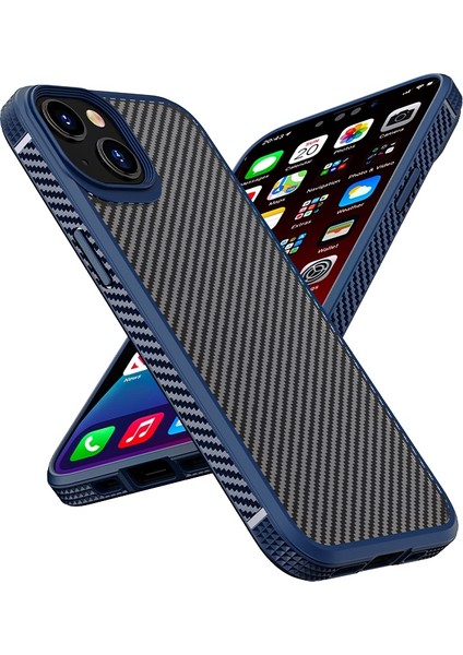 iPhone 13 Için Karbon Fiber Tpu + Pc Kılıfı (Yurt Dışından)
