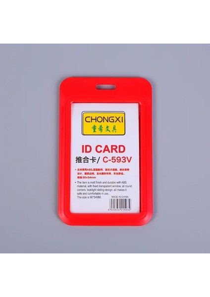 Kırmızı Unisex Kart Kapağı Plastik Düz Renk Iş Kredi Kartları Banka Kimlik Kartı Sahipleri Kolu Koruyun Öğrenci Otobüsü Kimlik Kartı Kılıfı (Yurt Dışından)