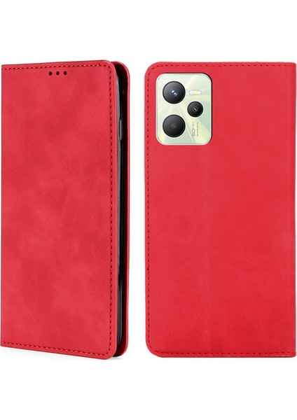 Oppo Realme C35 Için Cilt Fe Pu Kılıf (Yurt Dışından)