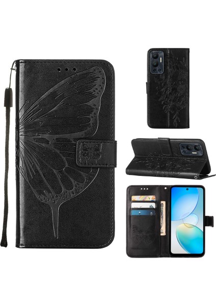 Infinix Hot 12 X6817 Için Kabartmalı Pu Kılıf (Yurt Dışından)