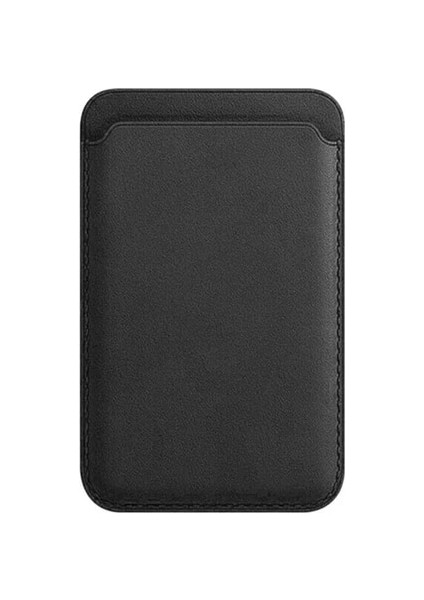 Siyah Taşınabilir Manyetik Kart Kılıfı Kılıf Arkası Telefon Kredi Kartları Tutucu Cüzdan Erkekler ve Kadınlar Için (Yurt Dışından)