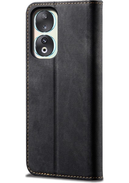 Honor 90 Için Denim Dokulu Deri Kılıf (Yurt Dışından) fırsatları