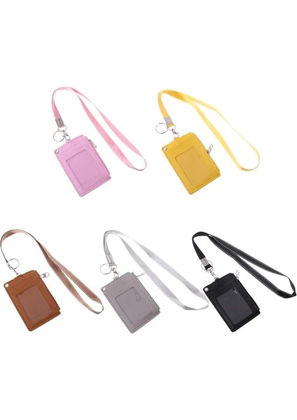Sarı Moda Iş Kredi Kartı Kimlik Rozeti Bozuk Para Cüzdanı Tutucu Boyun Askısı Ipi Anahtarlık (Yurt Dışından) modelleri