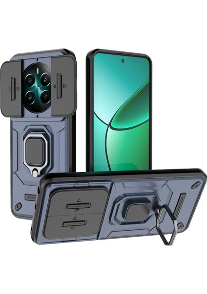Realme 12+ 5g Global Için Tpu + Pc Kayar Telefon Kılıfı (Yurt Dışından)