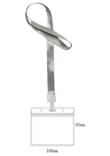 Pvc No.30 1 Adet Çift Taraflı Şeffaf Kimlik Kartı Tutucu Su Geçirmez Yaka Kartı Tutucu Yatay Kimlik Kartı Tutucu (Yurt Dışından)