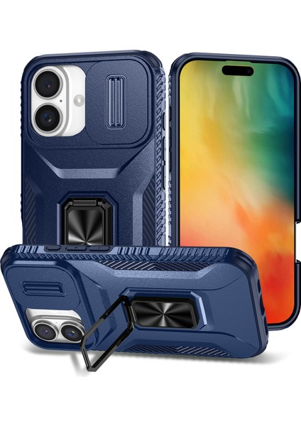 iPhone 16 Için Sürgülü Camshid Tutucu Telefon Kılıfı (Yurt Dışından)