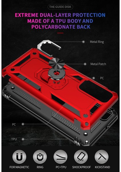 Huawei P Smart 2021 Için Darbeye Dayanıklı Tpu + Pc Kılıfı (Yurt Dışından) modelleri