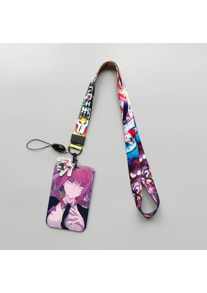 Dj-B 1 Takım Anime Testere Adam Kart Kılıfları Kart Kordon Anahtar Kordon Cosplay Rozeti Kimlik Kartları Sahipleri Boyun Askıları Anahtarlıklar (Yurt Dışından) modelleri
