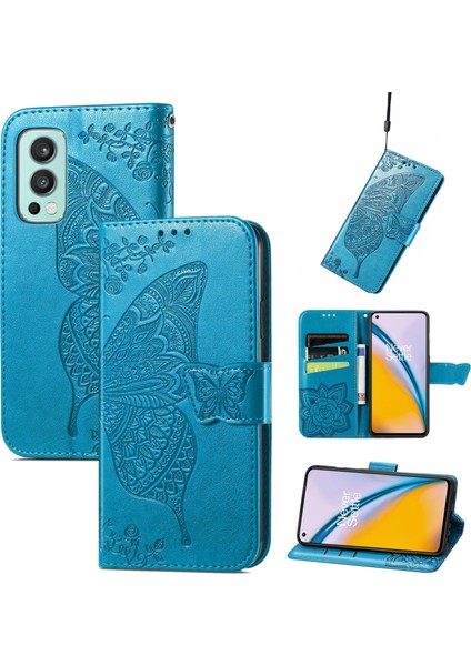 Oneplus Nord 2 5g Için Aşk Çiçekleri Pu Kılıf (Yurt Dışından)