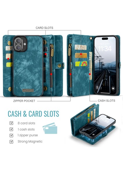 iPhone 16 Için Çok Fonksiyonlu Deri Kılıf (Yurt Dışından) fırsatları