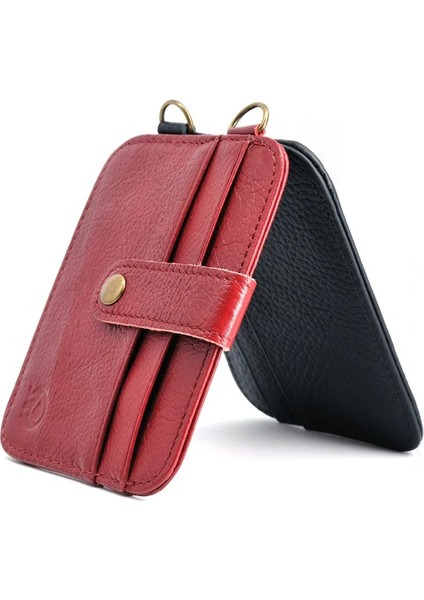 F 100% Dana Derisi Kredi Kartı Tutucu Kadın Erkek Mini Ince Cüzdan Küçük Bozuk Para Cüzdanı Banka Kimlik Kartı Durumda Paket Kese Kart Sahibinin (Yurt Dışından) modelleri