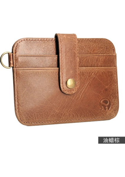 F 100% Dana Derisi Kredi Kartı Tutucu Kadın Erkek Mini Ince Cüzdan Küçük Bozuk Para Cüzdanı Banka Kimlik Kartı Durumda Paket Kese Kart Sahibinin (Yurt Dışından) fırsatları