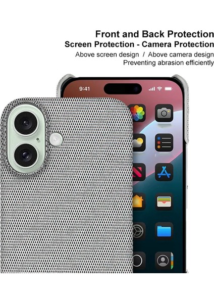 Imak Ruiyi Kumaş Doku iPhone 16 Kılıfı (Yurt Dışından) modelleri