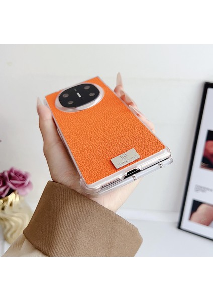 Huawei Mate X6 Için Şeffaf Kenar Litchi Doku Kılıfı (Yurt Dışından) fırsatları
