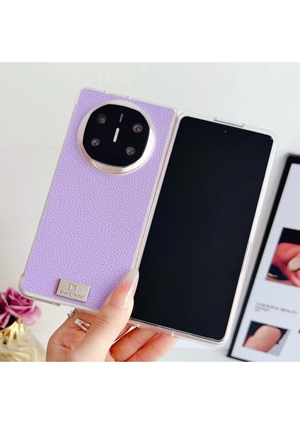 Huawei Mate X6 Için Şeffaf Kenar Litchi Doku Kılıfı (Yurt Dışından) indirimleri