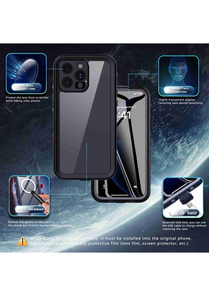 iPhone 16 Pro Için IP68 Su Geçirmez Telefon Kılıfı (Yurt Dışından) modelleri