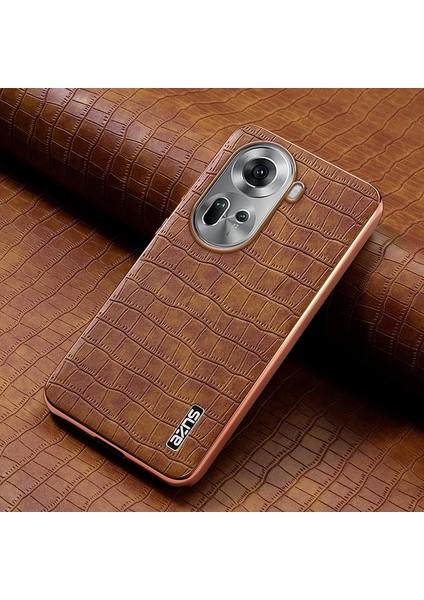 Oppo RENO11 Global Için Azns Timsah Dokulu Kılıf (Yurt Dışından) indirimleri