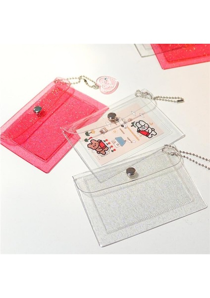 Cüzdan -Mor Moda 2 Bit Şeffaf Su Geçirmez Pvc Kadın Kız Kart Kılıfı Kartvizitlik Erkekler Kredi Kartı Çantası Kimlik Kartı Mini Cüzdan (Yurt Dışından) fırsatları