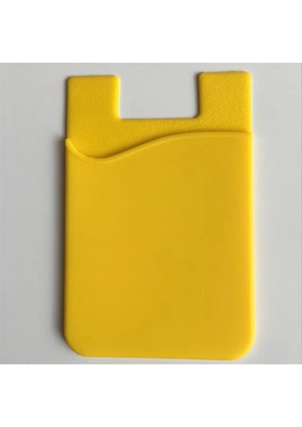 Sarı Silikon Telefon Kartlıklı Cüzdan Kılıf Telefon Cüzdan Kredi Kartı Tutucu Telefon Cebi Üzerinde Sopa Neredeyse Tüm Cep Telefonları (Yurt Dışından)