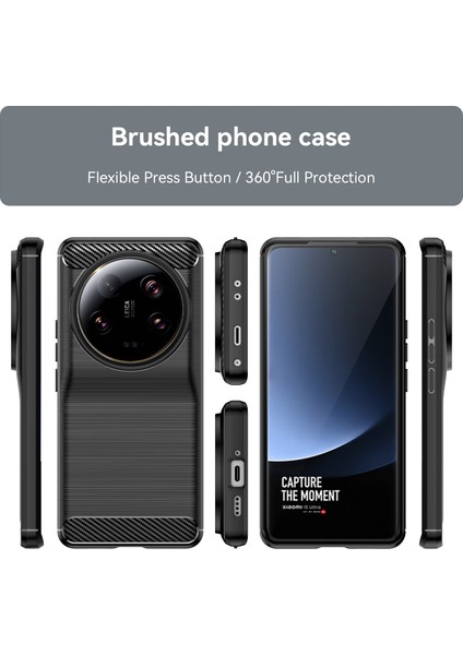 Xiaomi 13 Ultra Için Fırçalanmış Doku Tpu Kılıf (Yurt Dışından) modelleri