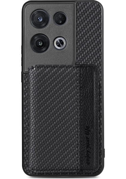 Oppo Reno8 Pro Için Karbon Fiber Manyetik Kart Kılıfı (Yurt Dışından) fiyatları
