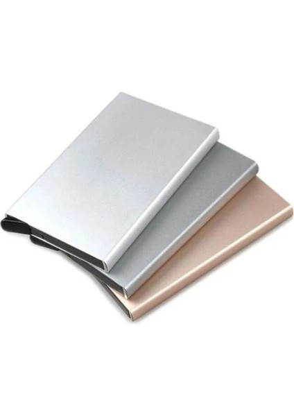 C Kredi Kartı Tutucu Erkekler Ince Anti Koruma Seyahat Kimlik Kartı Sahibi Kadın Rfid Cüzdan Metal Kasa Porte Carte (Yurt Dışından) fiyatları