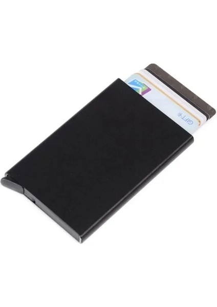 C Kredi Kartı Tutucu Erkekler Ince Anti Koruma Seyahat Kimlik Kartı Sahibi Kadın Rfid Cüzdan Metal Kasa Porte Carte (Yurt Dışından) fırsatları