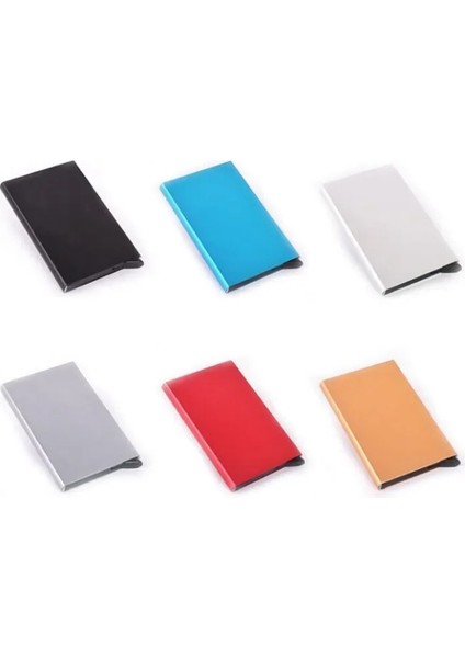 C Kredi Kartı Tutucu Erkekler Ince Anti Koruma Seyahat Kimlik Kartı Sahibi Kadın Rfid Cüzdan Metal Kasa Porte Carte (Yurt Dışından) indirimleri