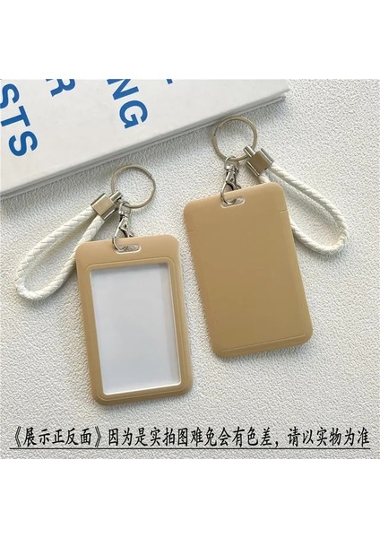 Açık Sarı Karikatür Kimlik Kartı Tutucu Öğrenci Otobüsü Kart Kılıfı Rozet Kartları Kapak Hayvan Baskılı Kadın Kredi Kartı Tutucu El Halat ile Ipi (Yurt Dışından)