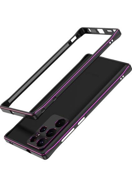 Samsung Galaxy S22 Ultra Için Lens Koruyucu+Metal Çerçeve Kılıf (Yurt Dışından)