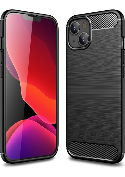 iPhone 14 Için Fırçalanmış Dokulu Tpu Telefon Kılıfı (Yurt Dışından)