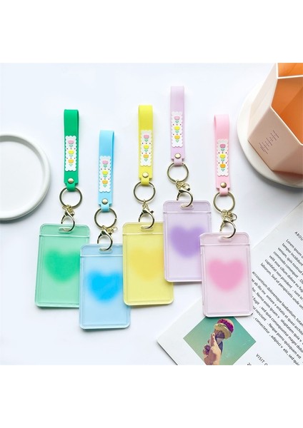 Çan Mor Aşk Desen Kart Kapağı Kadın Çocuklar Otobüs Kredi Kimlik Adı Iş Çalışma Bankası Kartı Rozeti Tutucu Su Geçirmez Koruyucu Kapak (Yurt Dışından) indirimleri